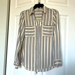 Express Portofino Blouse Size Small Pink Peach Black